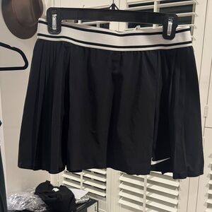 Tennis Skirt, Black Skirt with White Stripe